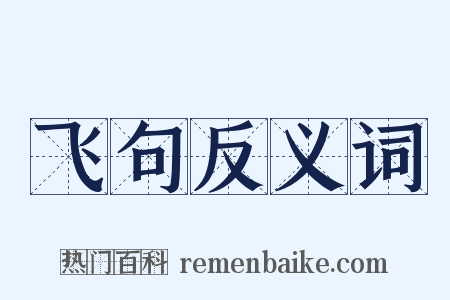 飞句反义词是什么意思的图片